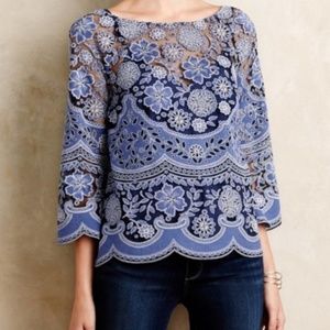 Anthropologie HD in Paris Lace Montmartre Blouse